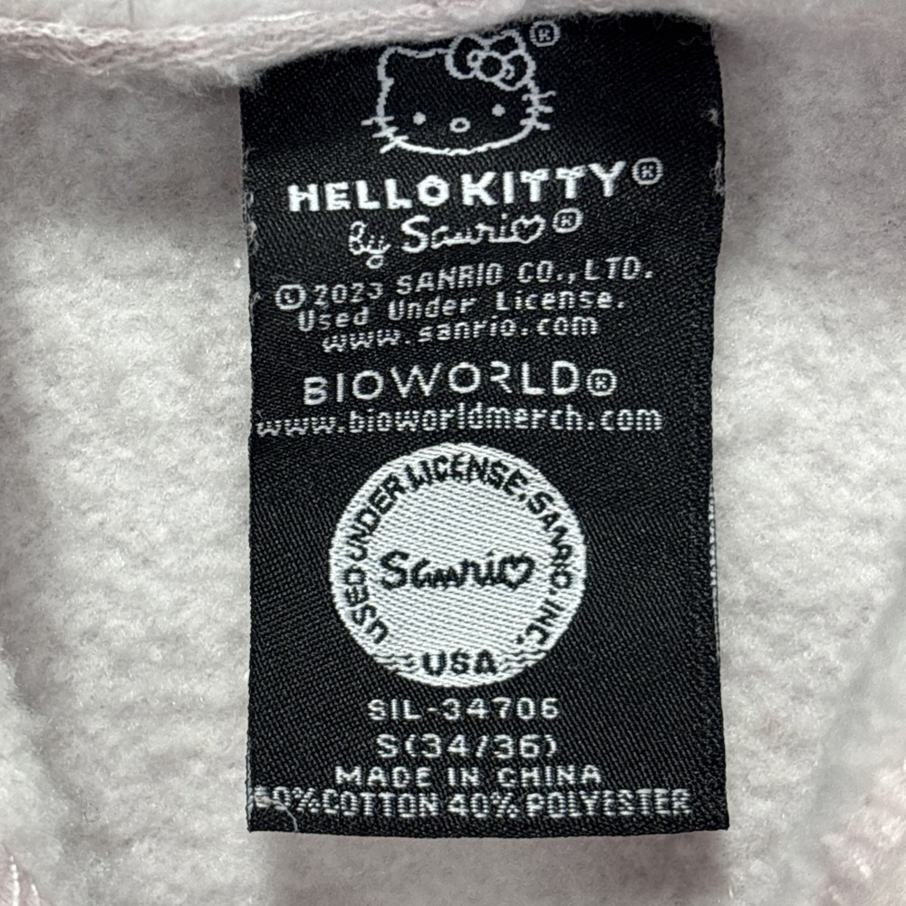 Sanrio Hello Kitty‎ Hoodie Women Small Pink Drip Tie Dye Pullover Sweatshirt - Picture 7 of 10